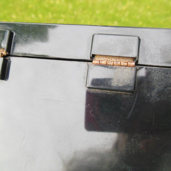 recipe box La Choy brand plastic black w red dragon many recipe cards inside 80s - Picture 9 of 15